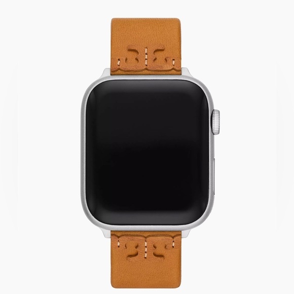 NWT! New! Tory Burch Apple Watch Band 38-45mm -Mcgraw Leather -Tan - Picture 6 of 11
